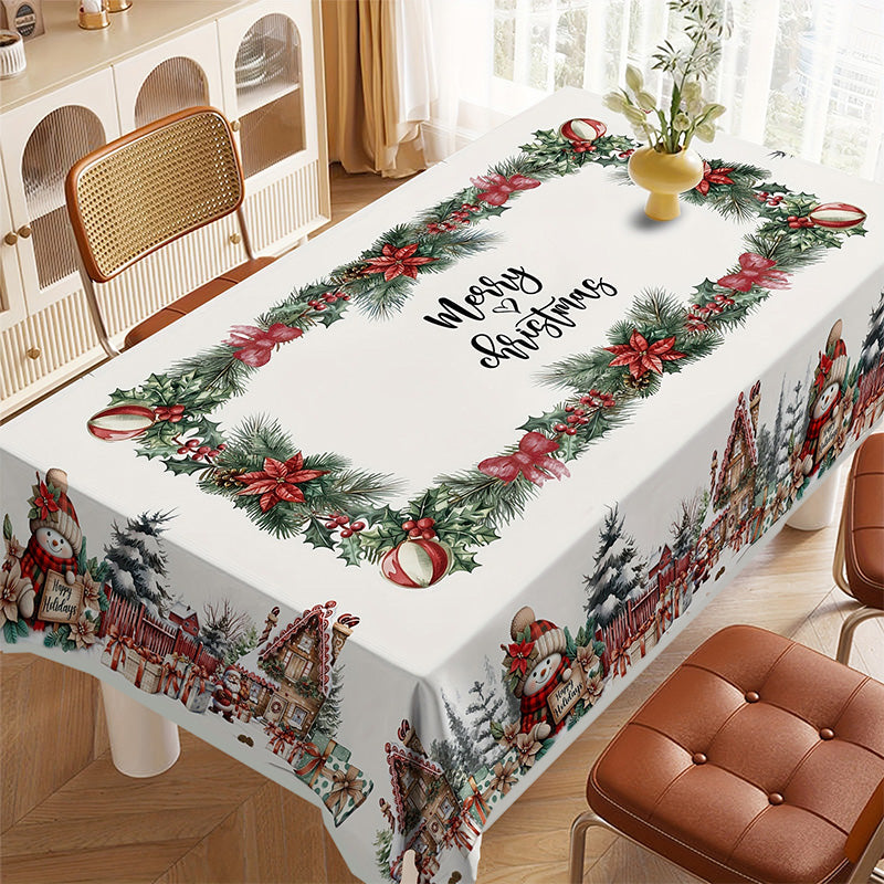 🔥Solange der Vorrat reicht 40 % Rabatt!🎉Weihnachtsurlaub Gedruckte Dekorative Tischdecke
