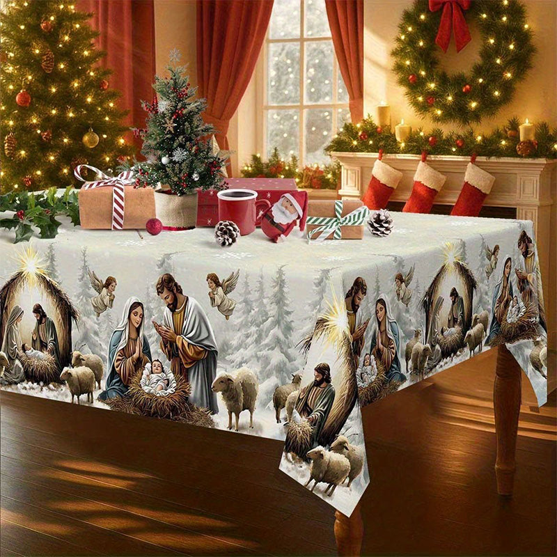 🔥Solange der Vorrat reicht 40 % Rabatt!🎉Weihnachtsurlaub Gedruckte Dekorative Tischdecke