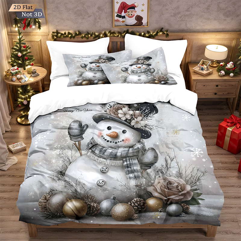 🎅【Früher Weihnachtskauf: 50% Rabatt!】🎄 Festives Christmas 3-Teiliges Bettwäscheset