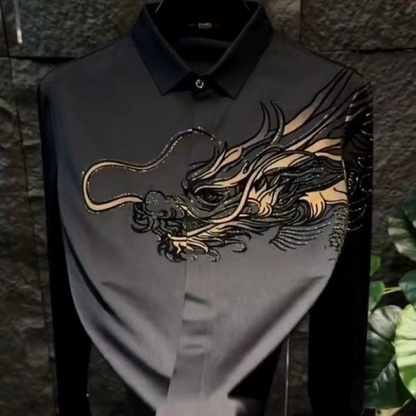 👔 60% RABATT! 🎨 HERRSHIRT MIT DRUCK - Slim Fit & Atmungsaktives Stretchgewebe, Moderner Schnitt für Business und Freizeit, Knitterarm 🌟🧳