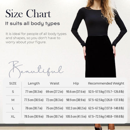 🔥Solange der Vorrat reicht 40 % Rabatt!🎉Eleganter Thermorock für Damen mit elastischem Bund