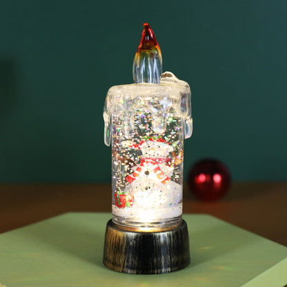 🎄🎉Batteriebetriebene beleuchtete Weihnachts-Schneekugelkerze