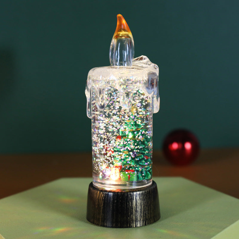 🎄🎉Batteriebetriebene beleuchtete Weihnachts-Schneekugelkerze