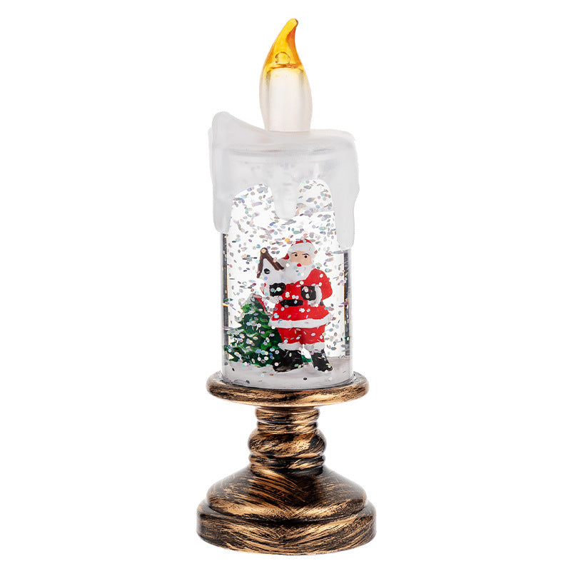 🎄🎉Batteriebetriebene beleuchtete Weihnachts-Schneekugelkerze