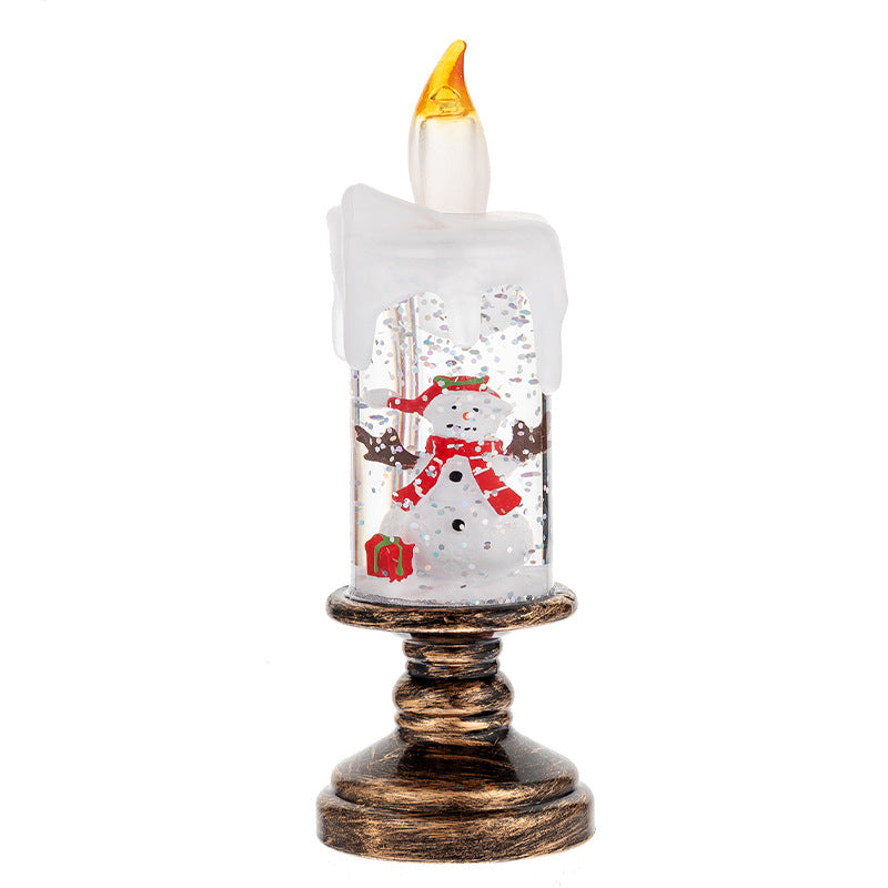 🎄🎉Batteriebetriebene beleuchtete Weihnachts-Schneekugelkerze