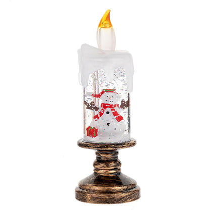 🎄🎉Batteriebetriebene beleuchtete Weihnachts-Schneekugelkerze