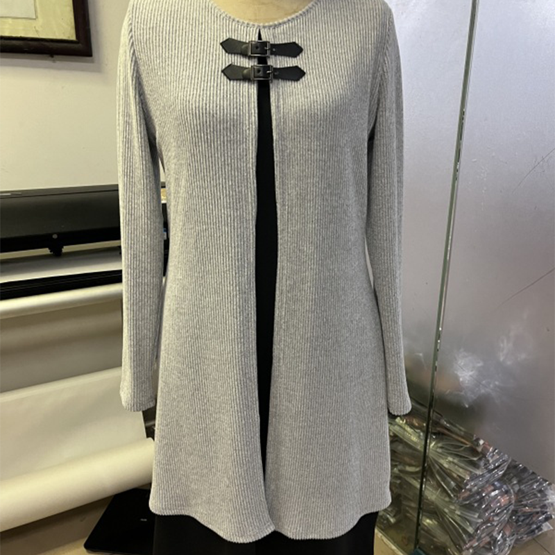 💃Solange der Vorrat reicht 40 % Rabatt!🎉Damenkleid in A-Linie, knielang, mit angedeutetem Zweiteiler-Look