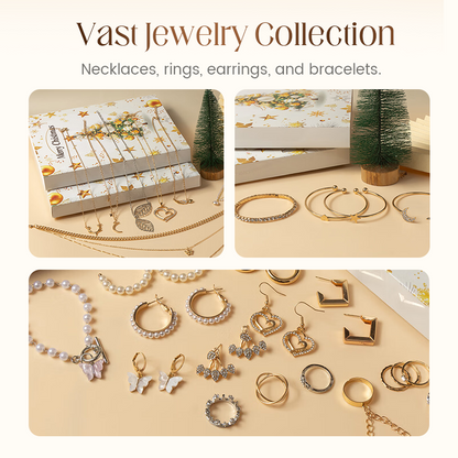💖Black Friday Super Sale – 50 % Rabatt!💖 24-teiliges Set Weihnachts-Adventskalender mit exquisitem Schmuck