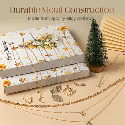 💖Black Friday Super Sale – 50 % Rabatt!💖 24-teiliges Set Weihnachts-Adventskalender mit exquisitem Schmuck