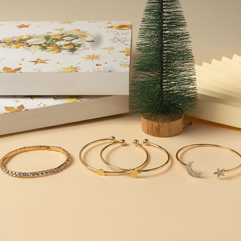 💖Black Friday Super Sale – 50 % Rabatt!💖 24-teiliges Set Weihnachts-Adventskalender mit exquisitem Schmuck