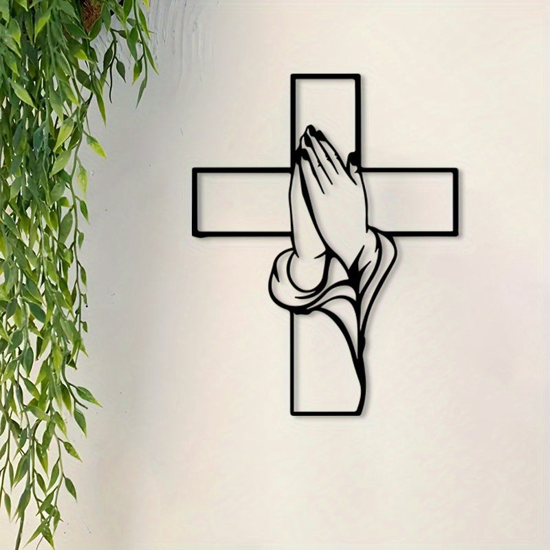 🔥Solange der Vorrat reicht 40 % Rabatt!🎉Spirituelle Wohnkultur Kreuz mit betenden Händen