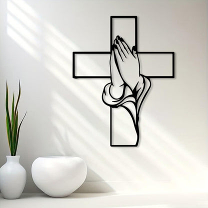 🔥Solange der Vorrat reicht 40 % Rabatt!🎉Spirituelle Wohnkultur Kreuz mit betenden Händen
