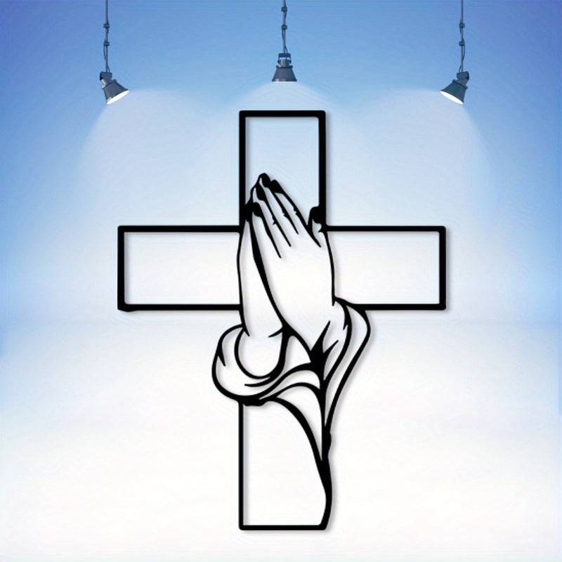 🔥Solange der Vorrat reicht 40 % Rabatt!🎉Spirituelle Wohnkultur Kreuz mit betenden Händen