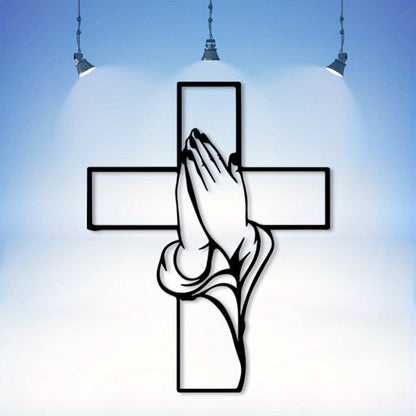 🔥Solange der Vorrat reicht 40 % Rabatt!🎉Spirituelle Wohnkultur Kreuz mit betenden Händen