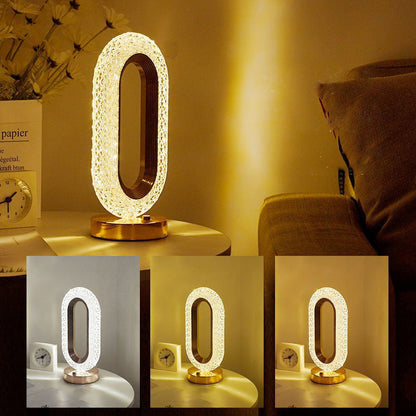 🛍️ 50 % Rabatt – Wiederaufladbare LED-Nachtlichtlampe mit Kristall-Optik, luxuriöses Design für Schlafzimmer & Wohnbereich ✨