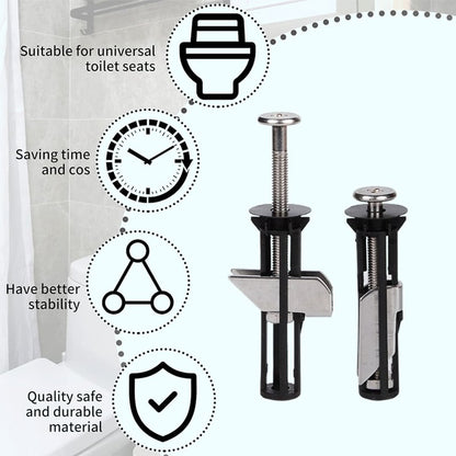 🔩 KAUF 1 ERHALT 1 KOSTENLOS! 🚽 TOILETTENSITZ-SCHRAUBENKIT - Rostfreie Beschichtung & Universelle Passform, Inklusive Werkzeug für Einfache Installation🔧