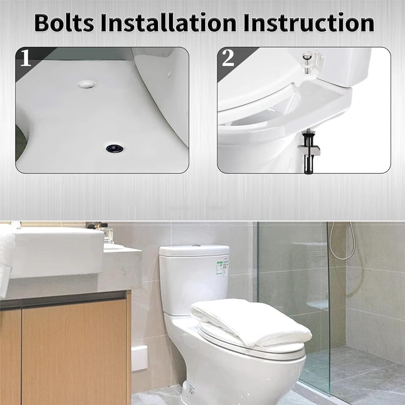 🔩 KAUF 1 ERHALT 1 KOSTENLOS! 🚽 TOILETTENSITZ-SCHRAUBENKIT - Rostfreie Beschichtung & Universelle Passform, Inklusive Werkzeug für Einfache Installation🔧