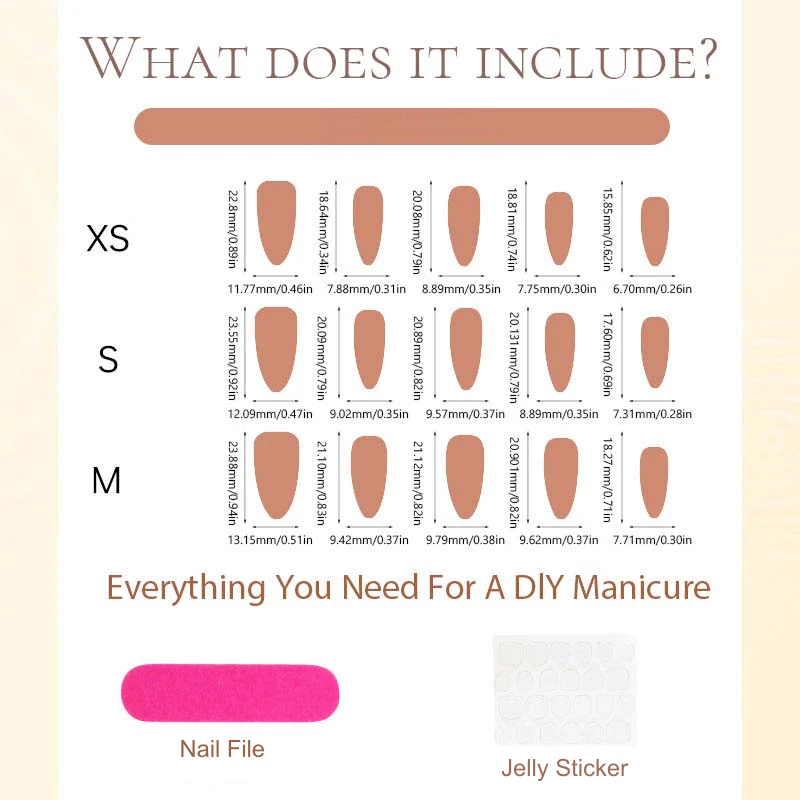 🔥Solange der Vorrat reicht 40 % Rabatt!🎉30-teilig Set handgefertigter Mandelform-Press-On-Nägel