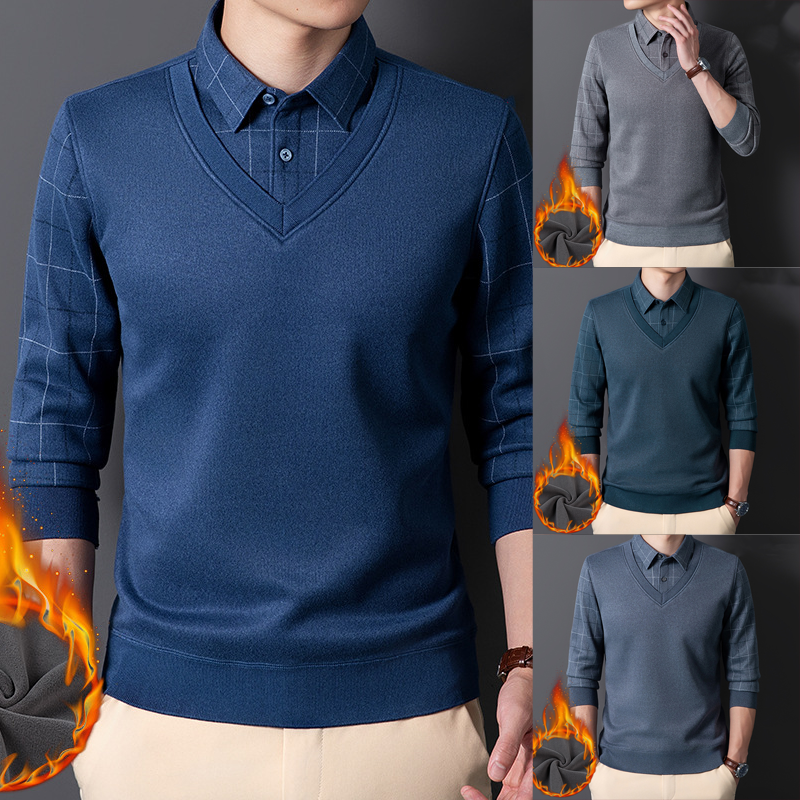 🔥Solange der Vorrat reicht 40 % Rabatt!🎉Casual Thermo-Hemd für Herren in Layering-Optik