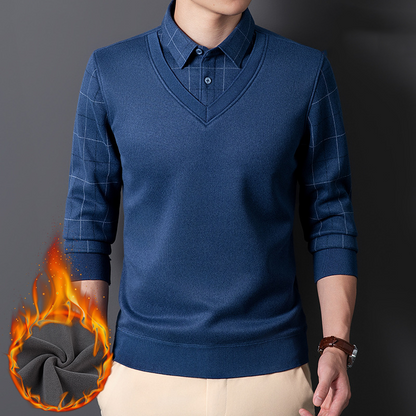 🔥Solange der Vorrat reicht 40 % Rabatt!🎉Casual Thermo-Hemd für Herren in Layering-Optik