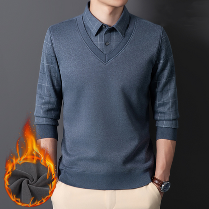 🔥Solange der Vorrat reicht 40 % Rabatt!🎉Casual Thermo-Hemd für Herren in Layering-Optik