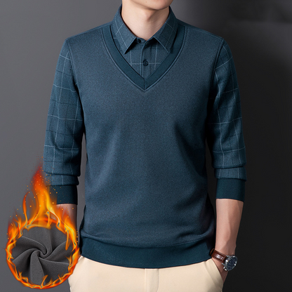 🔥Solange der Vorrat reicht 40 % Rabatt!🎉Casual Thermo-Hemd für Herren in Layering-Optik
