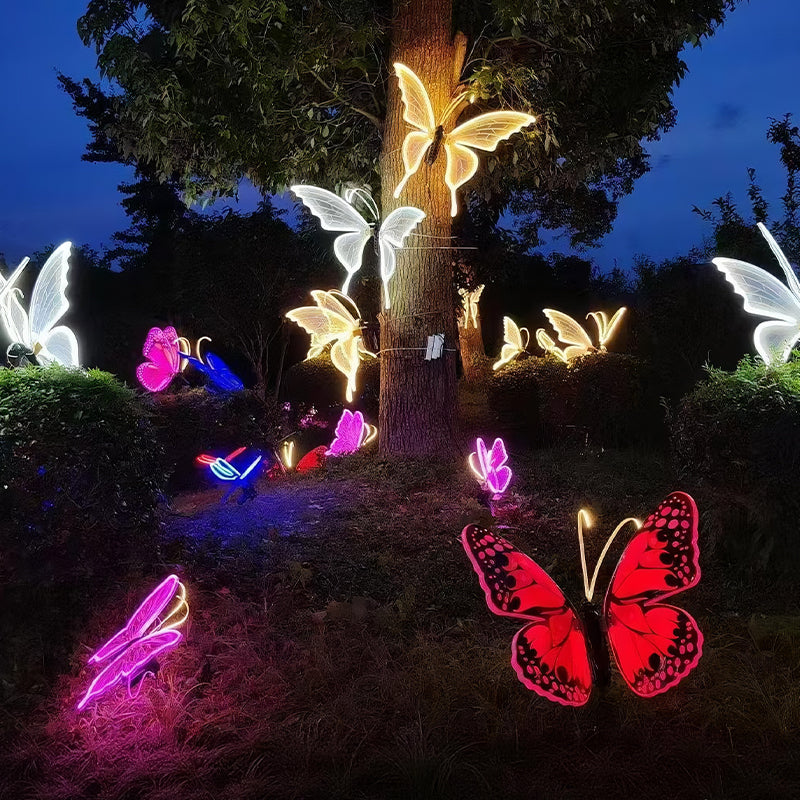 🔥Solange der Vorrat reicht 40 % Rabatt!🎉Dynamische wasserdichte LED-Schmetterlingsgartenleuchten