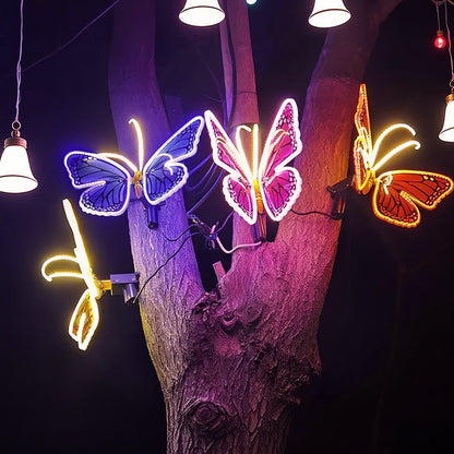 🔥Solange der Vorrat reicht 40 % Rabatt!🎉Dynamische wasserdichte LED-Schmetterlingsgartenleuchten