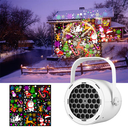 🎁🎅Weihnachts-Sonderverkauf – 50 % Rabatt💝16-Muster-USB-Weihnachtsprojektorleuchte