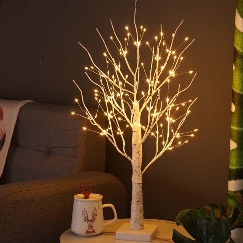 🔥 50 % RABATT! ✨ Dekorative LED-Lampe "Birke“ – warmes, einladendes Licht, energiesparend, natürliches Design 🌳💡