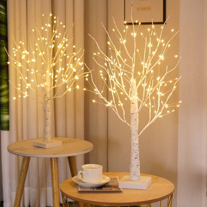 🔥 50 % RABATT! ✨ Dekorative LED-Lampe "Birke“ – warmes, einladendes Licht, energiesparend, natürliches Design 🌳💡