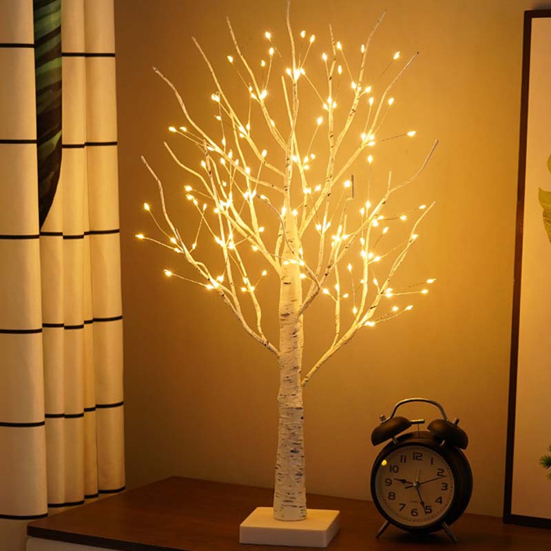 🔥 50 % RABATT! ✨ Dekorative LED-Lampe "Birke“ – warmes, einladendes Licht, energiesparend, natürliches Design 🌳💡