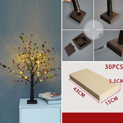 🔥 50 % RABATT! ✨ Dekorative LED-Lampe "Birke“ – warmes, einladendes Licht, energiesparend, natürliches Design 🌳💡