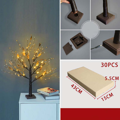 🔥 50 % RABATT! ✨ Dekorative LED-Lampe "Birke“ – warmes, einladendes Licht, energiesparend, natürliches Design 🌳💡