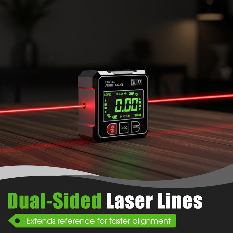 🔥Solange der Vorrat reicht 40 % Rabatt!🎉Digitales Laser-Winkelmessgerät mit 4-seitigem Magnetfuß