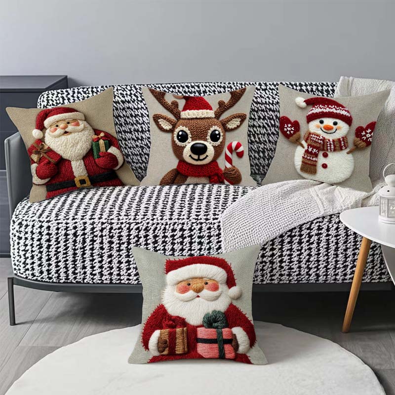 🔥Solange der Vorrat reicht 40 % Rabatt!🎄Festlicher Weihnachtsfigur-Kissenbezug