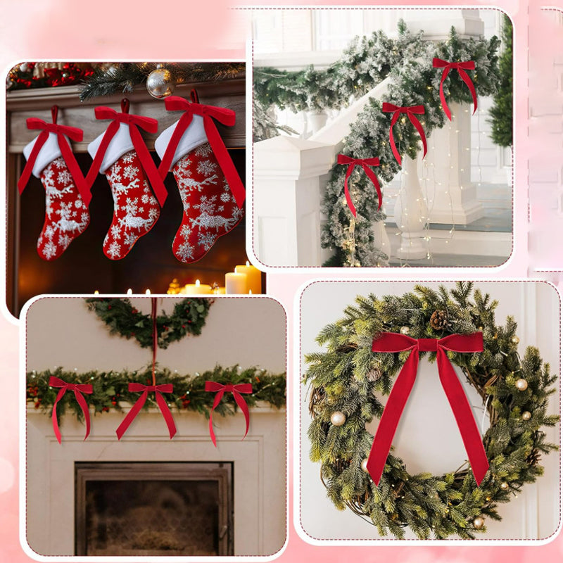 🔥Solange der Vorrat reicht 40 % Rabatt!🎉Elegante Weihnachtsband-Schleife als Christbaumschmuck