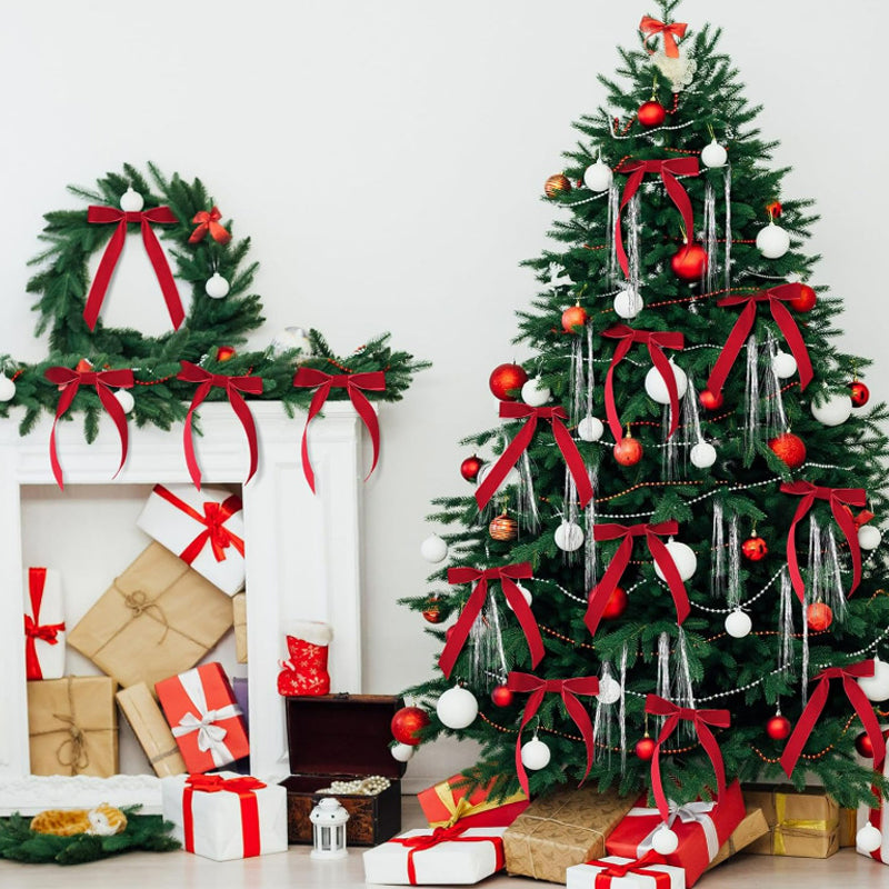 🔥Solange der Vorrat reicht 40 % Rabatt!🎉Elegante Weihnachtsband-Schleife als Christbaumschmuck