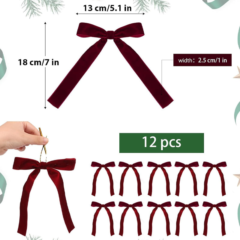 🔥Solange der Vorrat reicht 40 % Rabatt!🎉Elegante Weihnachtsband-Schleife als Christbaumschmuck