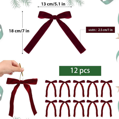 🔥Solange der Vorrat reicht 40 % Rabatt!🎉Elegante Weihnachtsband-Schleife als Christbaumschmuck