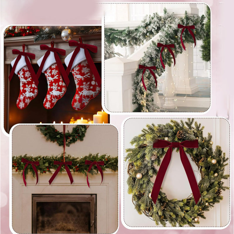 🔥Solange der Vorrat reicht 40 % Rabatt!🎉Elegante Weihnachtsband-Schleife als Christbaumschmuck