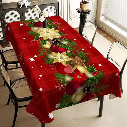 🔥Solange der Vorrat reicht 40 % Rabatt!🎅🏻 Waterproof Rectangular Christmas Tablecloth