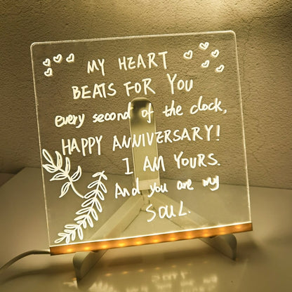 🔥Solange der Vorrat reicht 40 % Rabatt!🎉Kreatives Wiederbeschreibbares Acryl LED Nachrichtenschild
