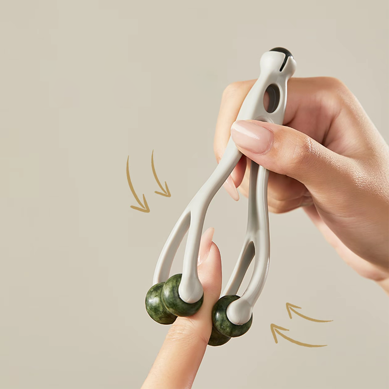 🔥Solange der Vorrat reicht 40 % Rabatt!🎉Naturstein-Massageset: Schabbrett, Fingerclip und eiförmiges Massagegerät