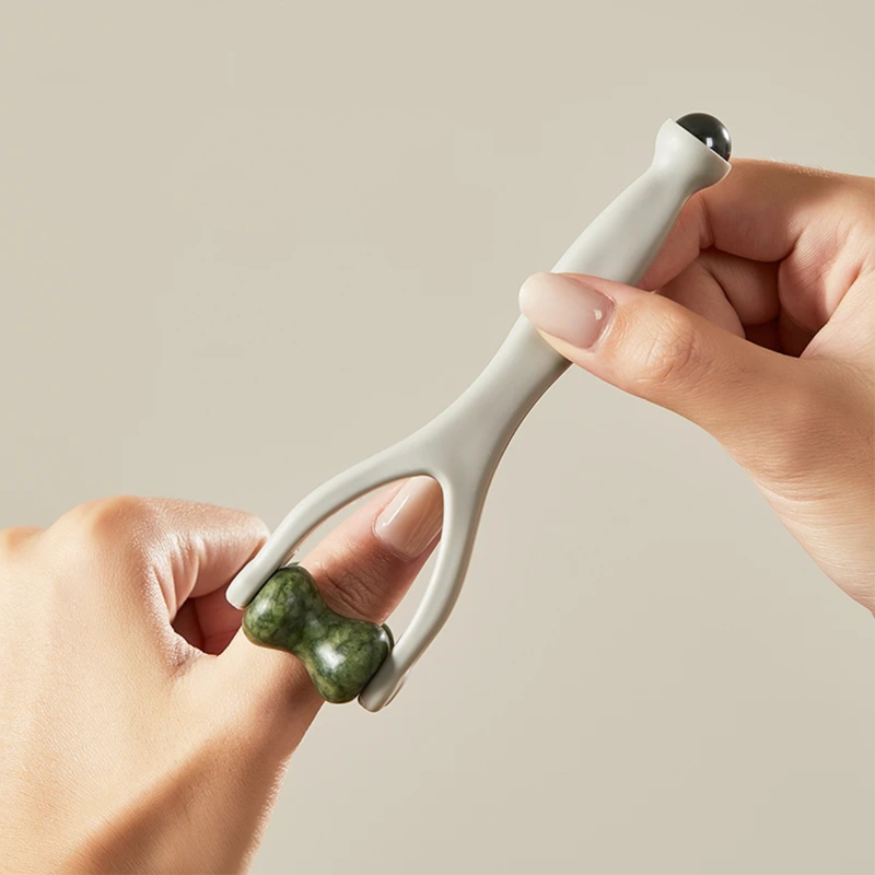 🔥Solange der Vorrat reicht 40 % Rabatt!🎉Naturstein-Massageset: Schabbrett, Fingerclip und eiförmiges Massagegerät