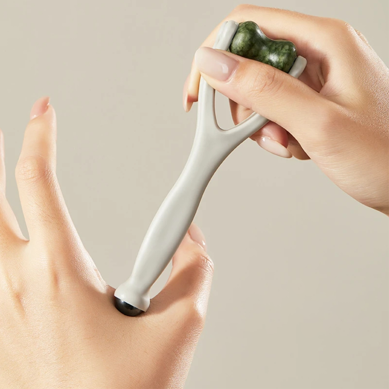 🔥Solange der Vorrat reicht 40 % Rabatt!🎉Naturstein-Massageset: Schabbrett, Fingerclip und eiförmiges Massagegerät