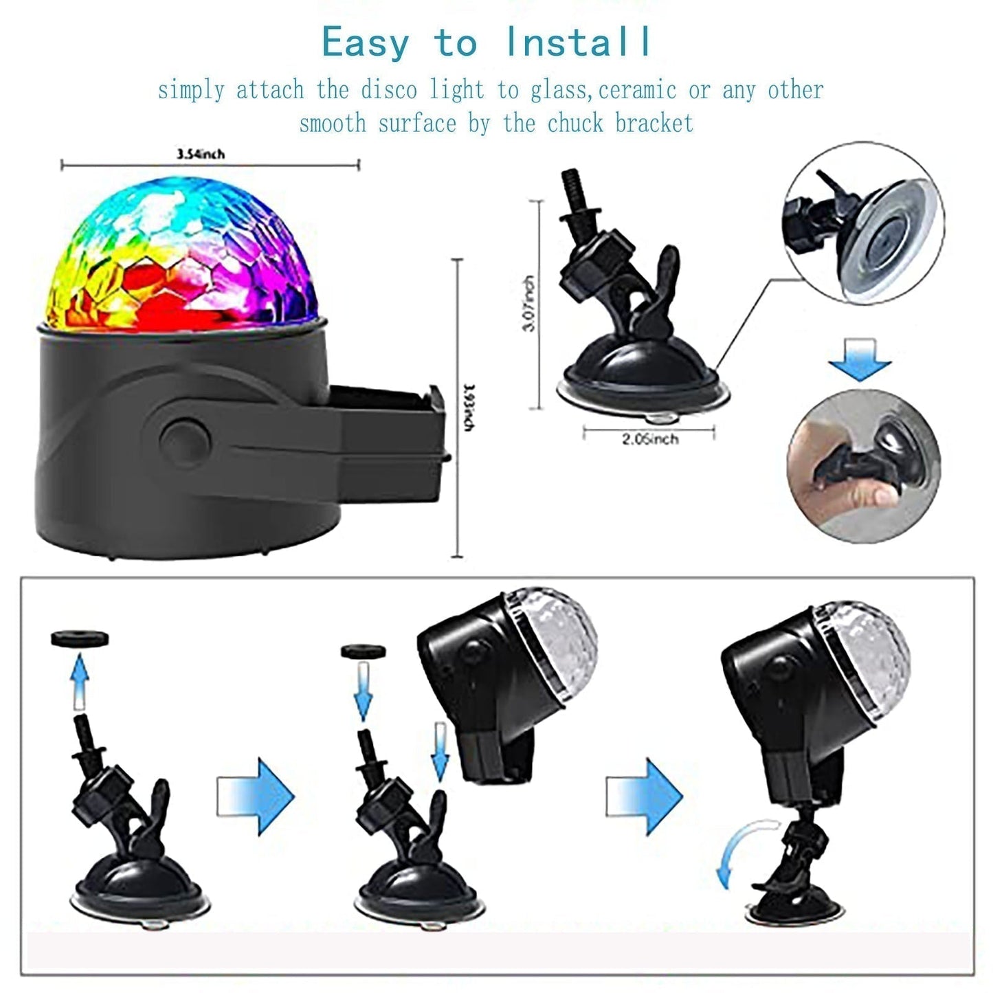 🔥Black-Friday-Mega-Angebot – 50 % Rabatt!🔥Disco-Kugel Bunte rotierende magische Lichtkugel