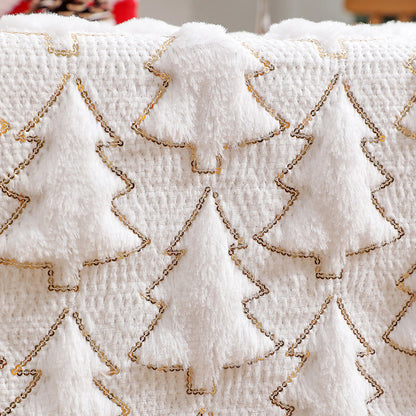 🔥Solange der Vorrat reicht 40 % Rabatt!🎉Weicher, kuscheliger Tischläufer mit Weihnachtsbaum-Design