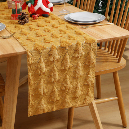 🔥Solange der Vorrat reicht 40 % Rabatt!🎉Weicher, kuscheliger Tischläufer mit Weihnachtsbaum-Design