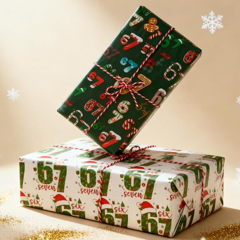 🔥Solange der Vorrat reicht 40 % Rabatt!🎉Witziges Weihnachtsmuster-Geschenkpapier